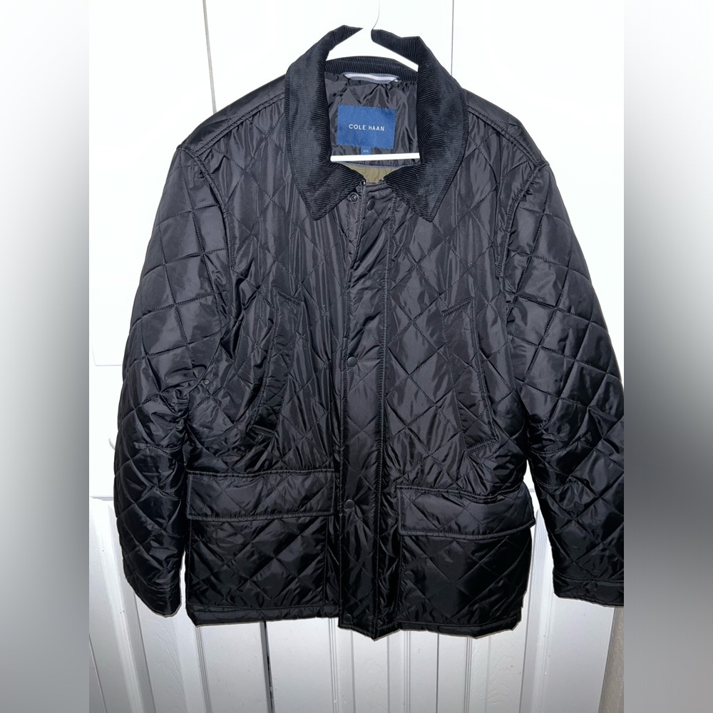 Cole Haan Jacket men color black size M/M